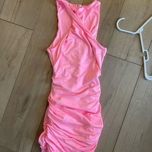 Hot pink cross top dress size small